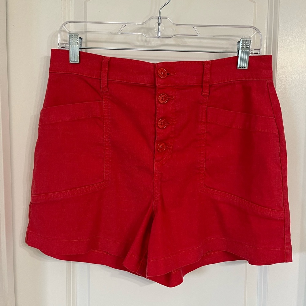 Evereve Joelle stretch linen shorts - Picture 2 of 4